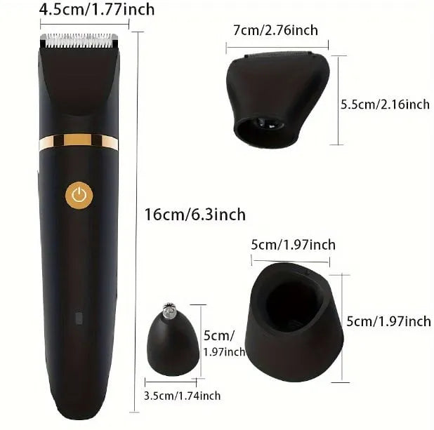 3 in 1 Electric Body Hair Trimmer for Men